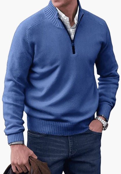 Men's Classic Quarter-Zip Knitted Sweater – Timeless Style for Any Occasion