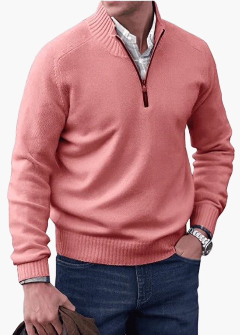 Men's Classic Quarter-Zip Knitted Sweater – Timeless Style for Any Occasion