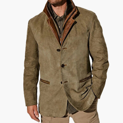Men's Classic Vintage-Inspired Casual Blazer Jacket – Timeless Style for Autumn and Winter