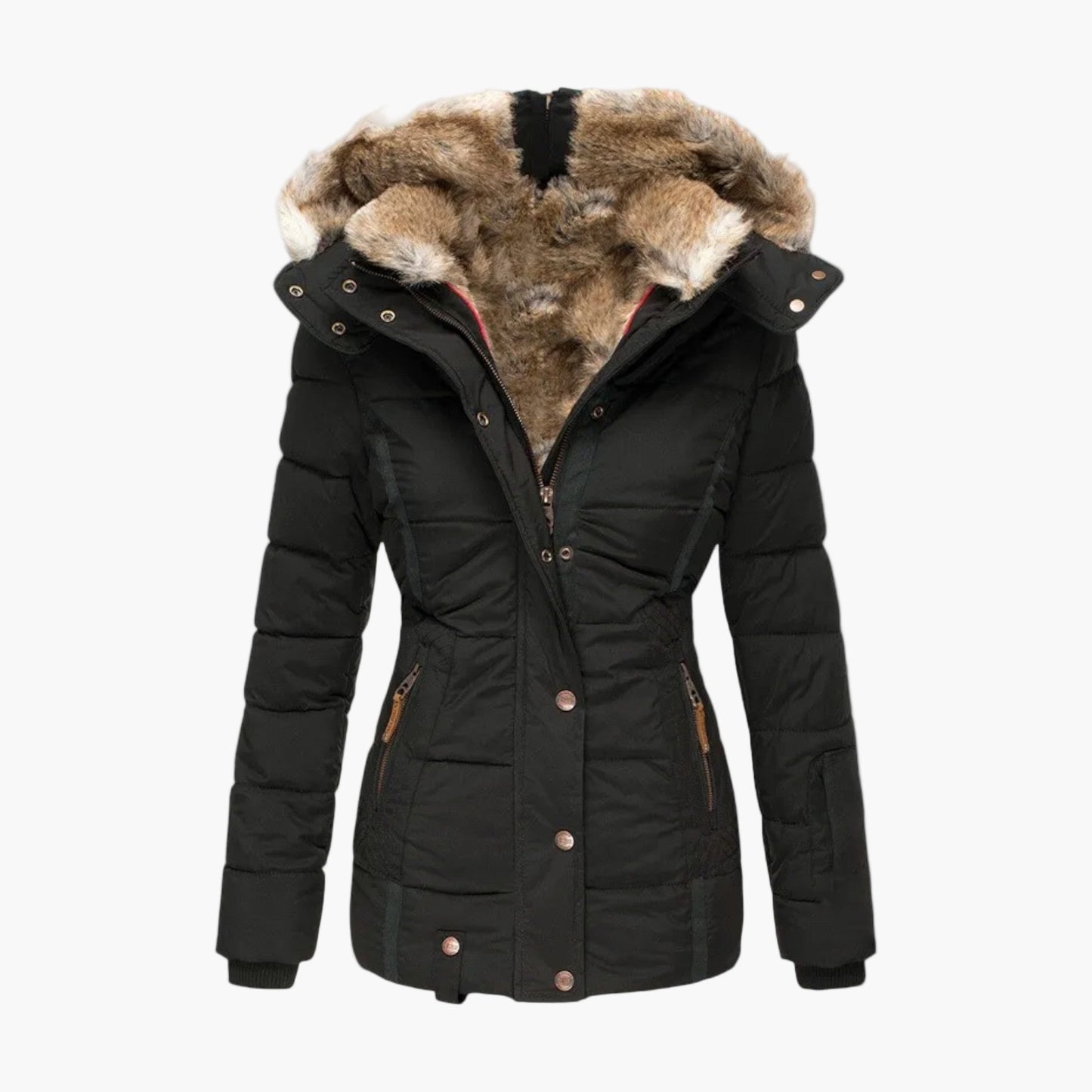 Women's Winter Parka with Plush Faux Fur Lining – Elegant Warm Outdoor Jacket