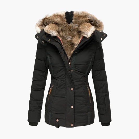 Women's Winter Parka with Plush Faux Fur Lining – Elegant Warm Outdoor Jacket
