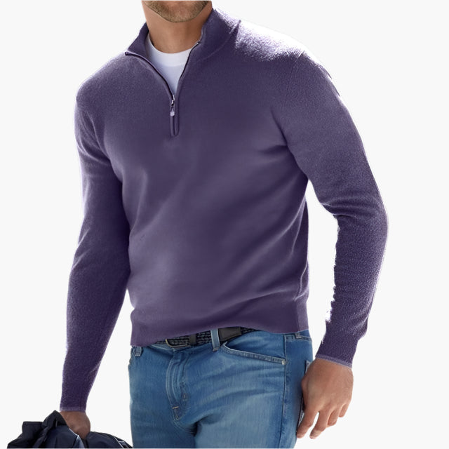 Men's Classic Quarter-Zip Sweater for Effortless Style and Comfort