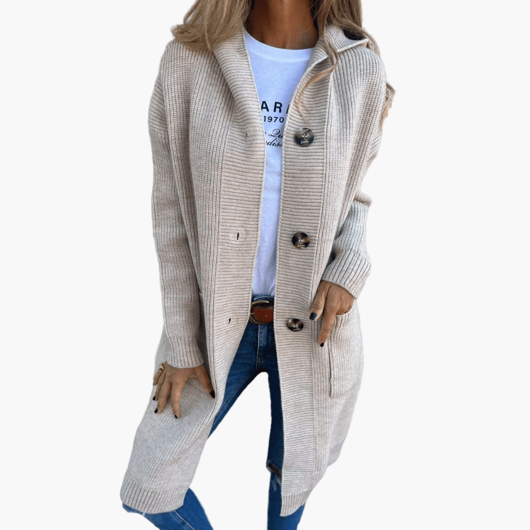 Women's Everyday Long Knit Cardigan - Casual & Versatile Layering Essential