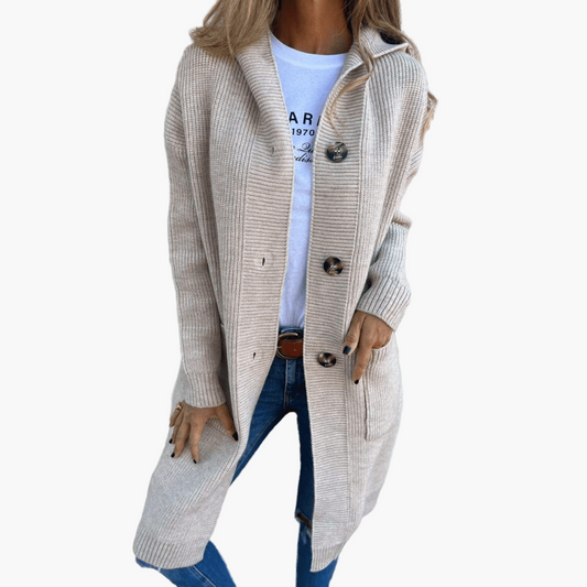 Women's Everyday Long Knit Cardigan - Casual & Versatile Layering Essential