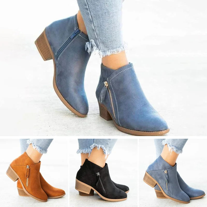 Women's Orthopedic Ankle Boots – Vintage Style Comfortable Walking Shoes