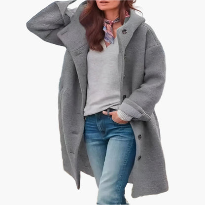 Women's Casual Long Winter Coat – Warm Elegant Overcoat for Everyday & Evening Wear