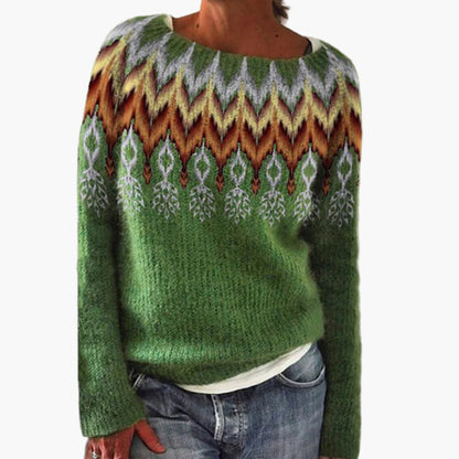 Women's Vintage Cashmere Sweater – Boho Knit Pullover for Stylish Comfort