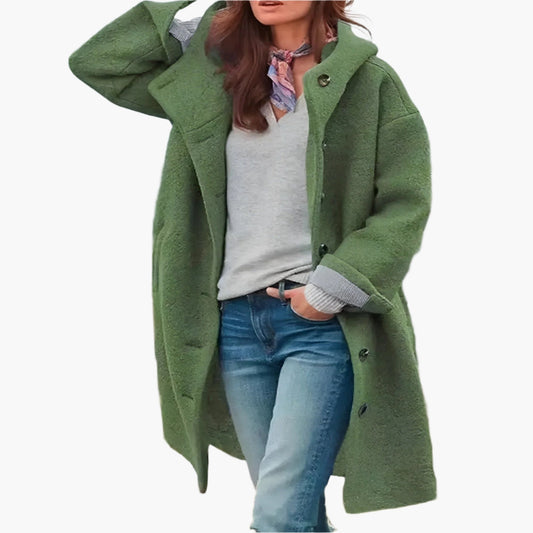 Women's Casual Long Winter Coat – Warm Elegant Overcoat for Everyday & Evening Wear