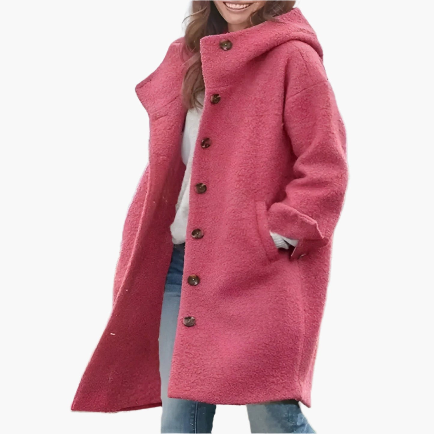 Women's Casual Long Winter Coat – Warm Elegant Overcoat for Everyday & Evening Wear
