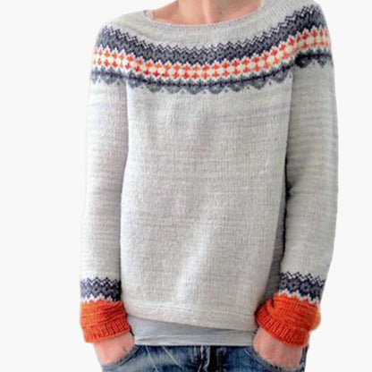 Women's Vintage Cashmere Sweater – Boho Knit Pullover for Stylish Comfort