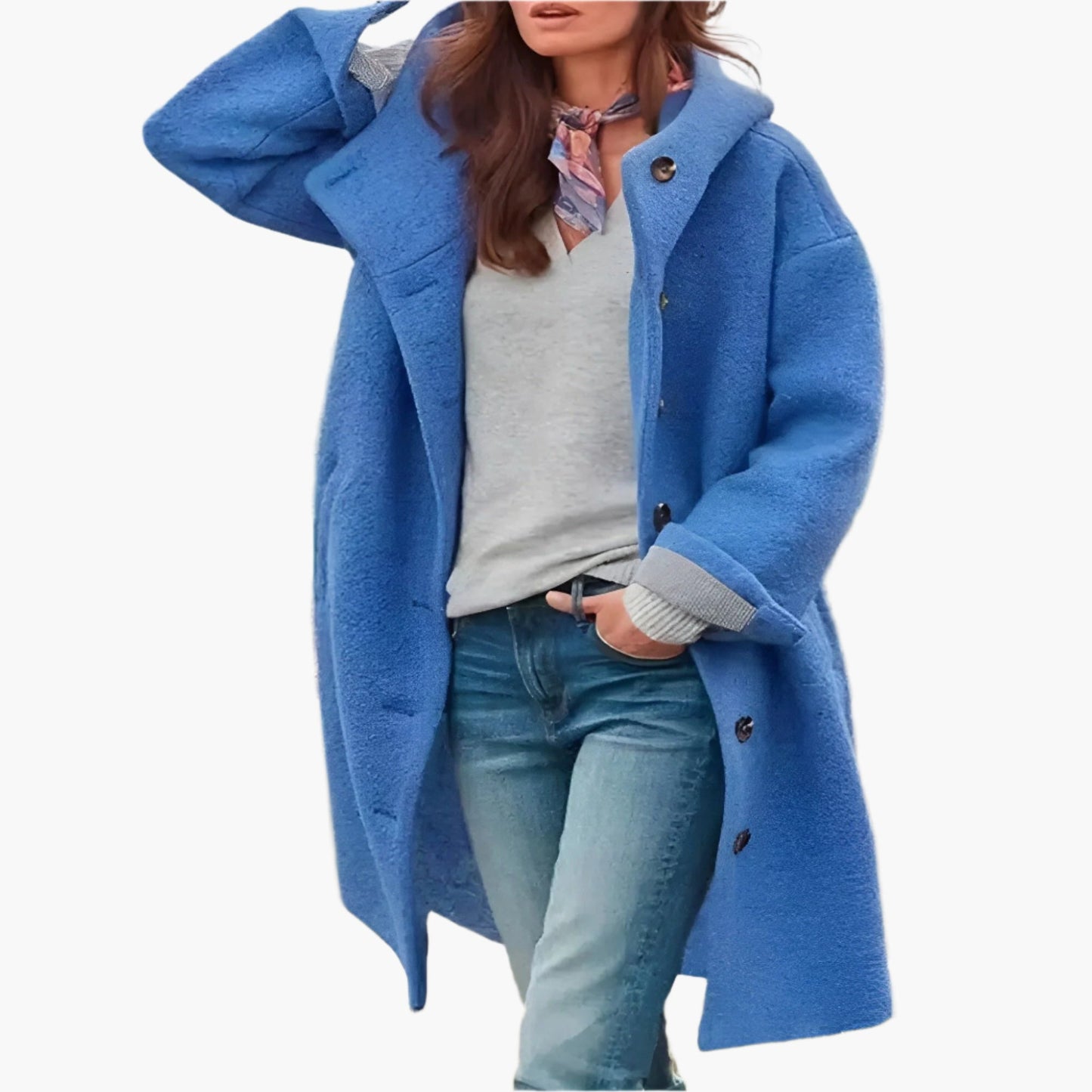 Women's Casual Long Winter Coat – Warm Elegant Overcoat for Everyday & Evening Wear