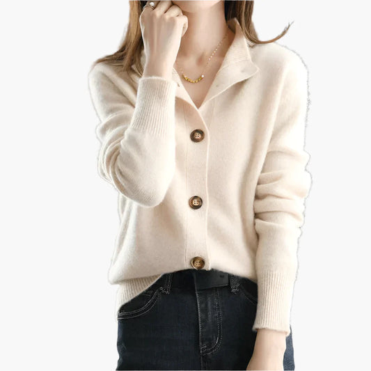 Women's Cozy Button-Up Cardigan Sweater for Fall and Winter