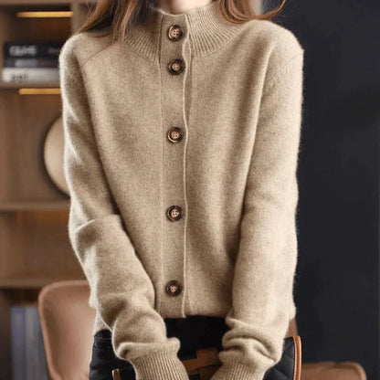 Women's Cozy Button-Up Cardigan Sweater for Fall and Winter