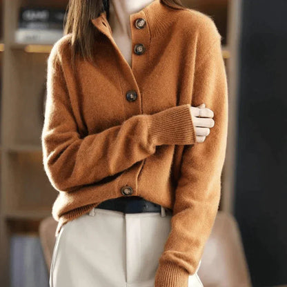 Women's Cozy Button-Up Cardigan Sweater for Fall and Winter