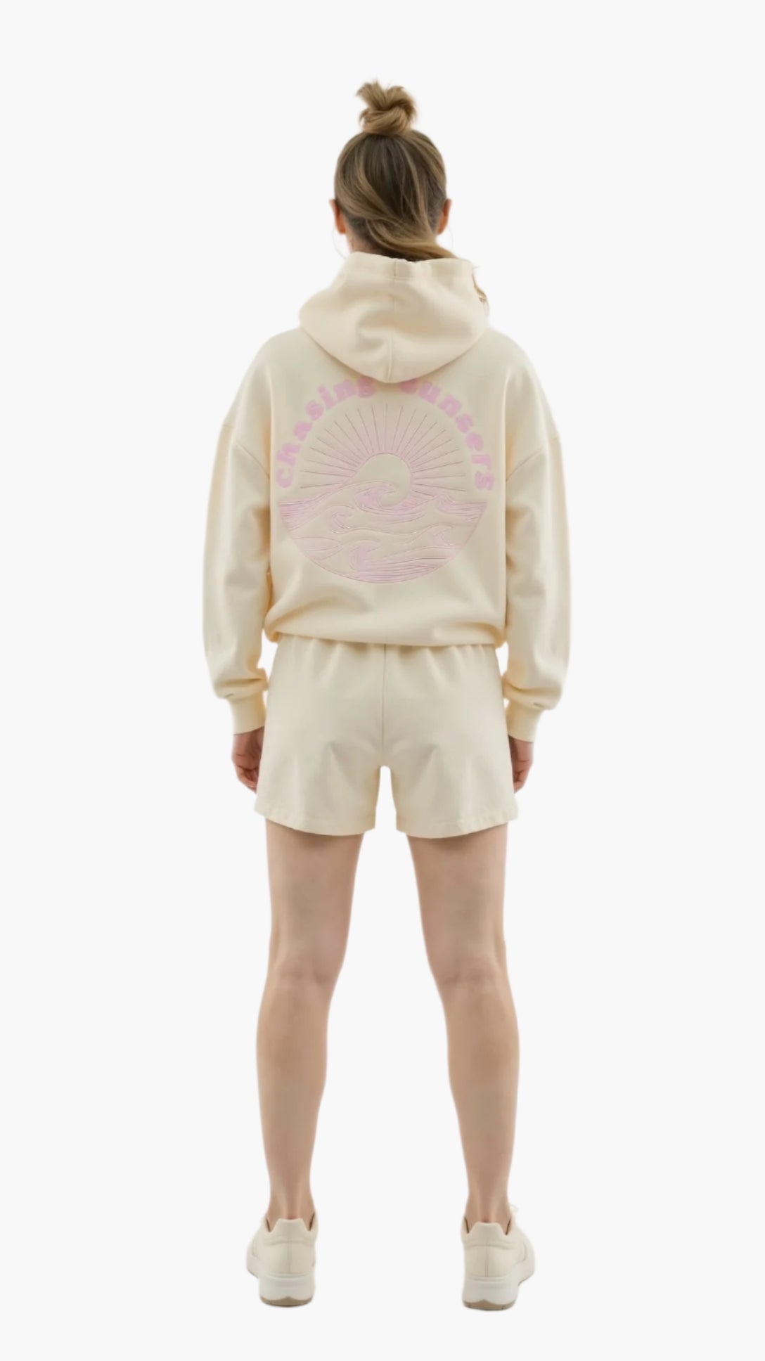 Women's Tropical Embroidered Oversized Hoodie – Casual Relaxed Fit Pullover