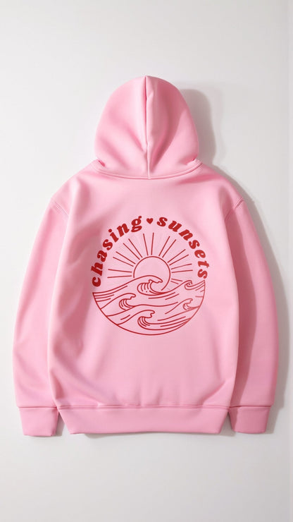 Women's Tropical Embroidered Oversized Hoodie – Casual Relaxed Fit Pullover