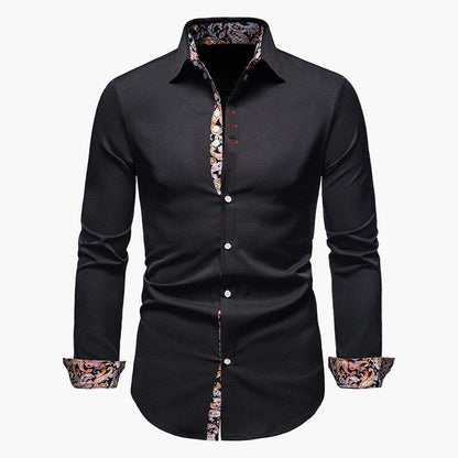 Men's Classic Modern Long Sleeve Shirt for Versatile Sophisticated Style