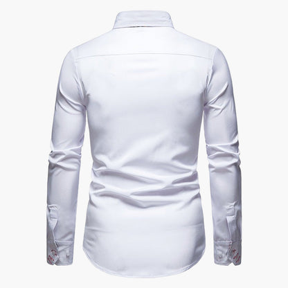 Men's Classic Modern Long Sleeve Shirt for Versatile Sophisticated Style