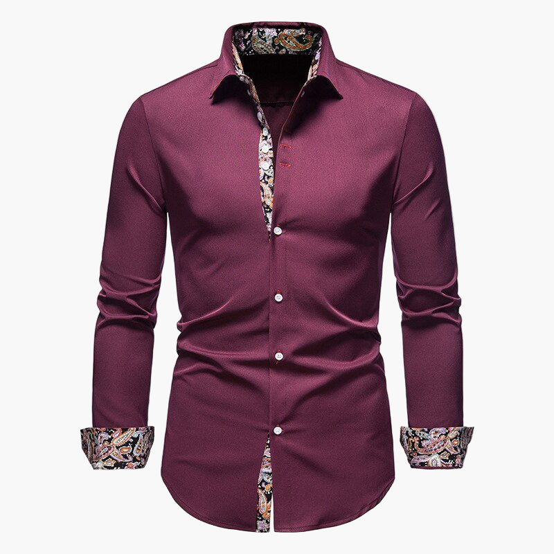 Men's Classic Modern Long Sleeve Shirt for Versatile Sophisticated Style