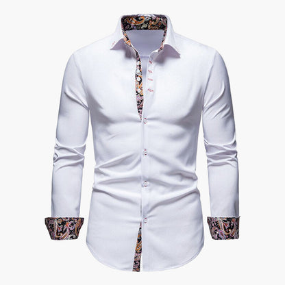 Men's Classic Modern Long Sleeve Shirt for Versatile Sophisticated Style