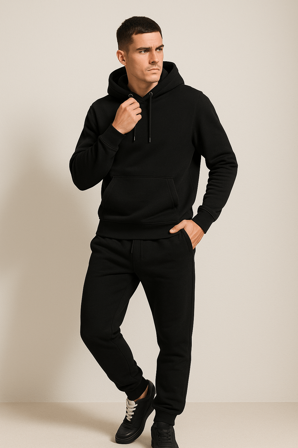 Men's Hoodie and Jogger Set – Casual Athletic Leisurewear Outfit