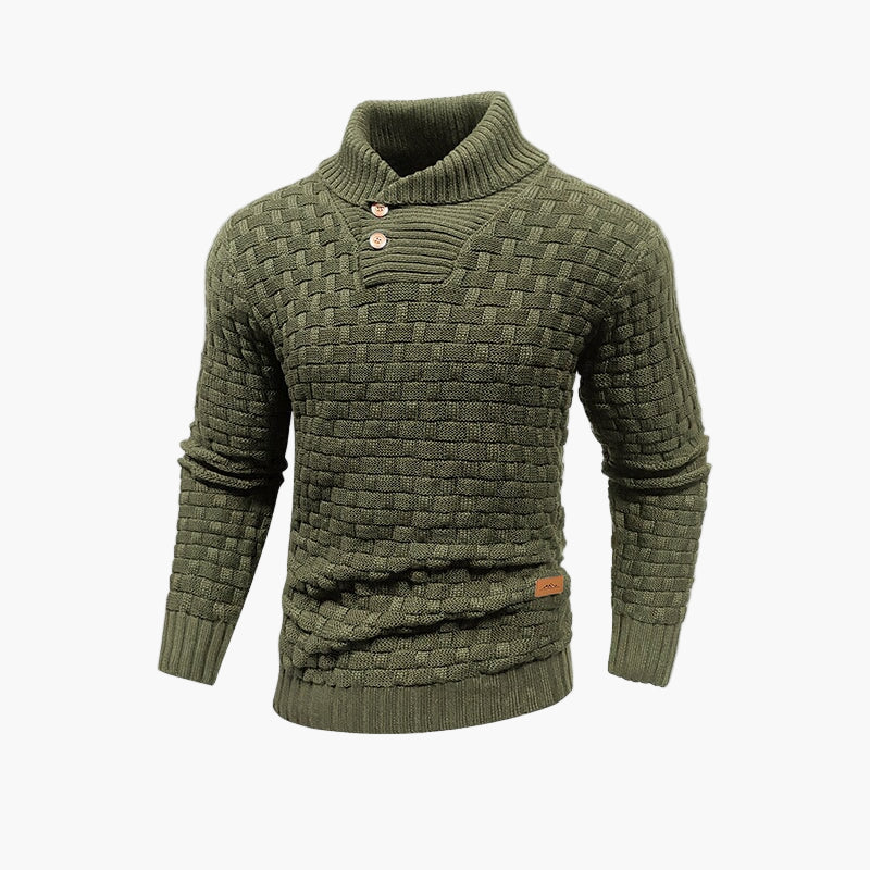 Men's Stylish Thermal Knit Pullover Sweater – Classic Fall Fashion