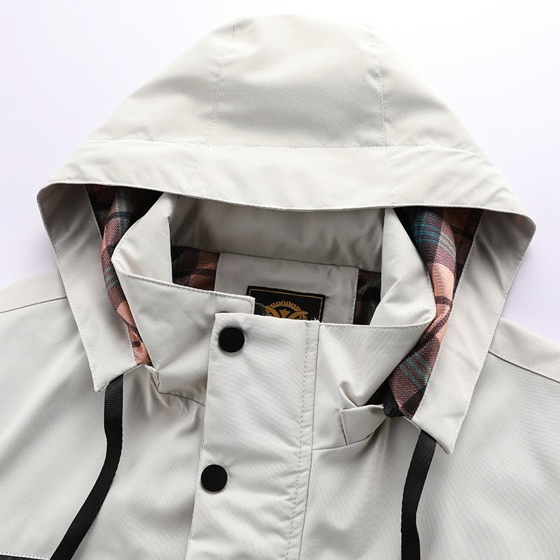 Men's Winter Outdoor Parka Jacket – Waterproof, Detachable Hood, Functional Pockets, Stylish Cold Weather Wear
