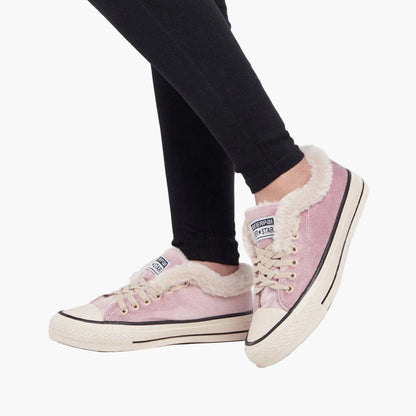 Women's Winter High Top Sneakers with Faux Fur Lining for Comfort and Warmth