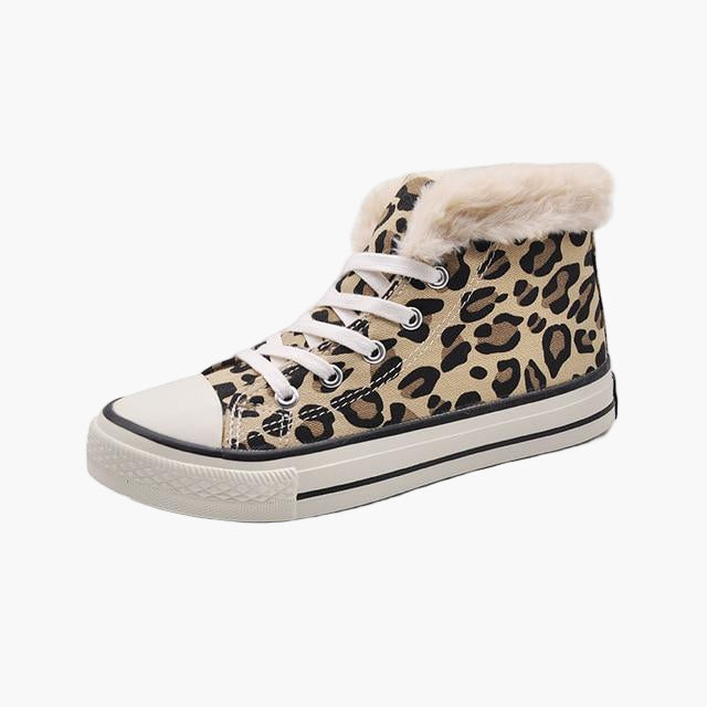 Women's Winter High Top Sneakers with Faux Fur Lining for Comfort and Warmth