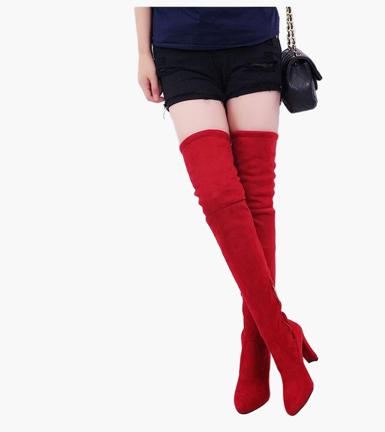 Women's Over-the-Knee High Heel Stretch Boots - Fashion Winter Style
