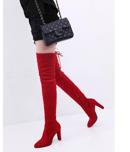 Women's Over-the-Knee High Heel Stretch Boots - Fashion Winter Style