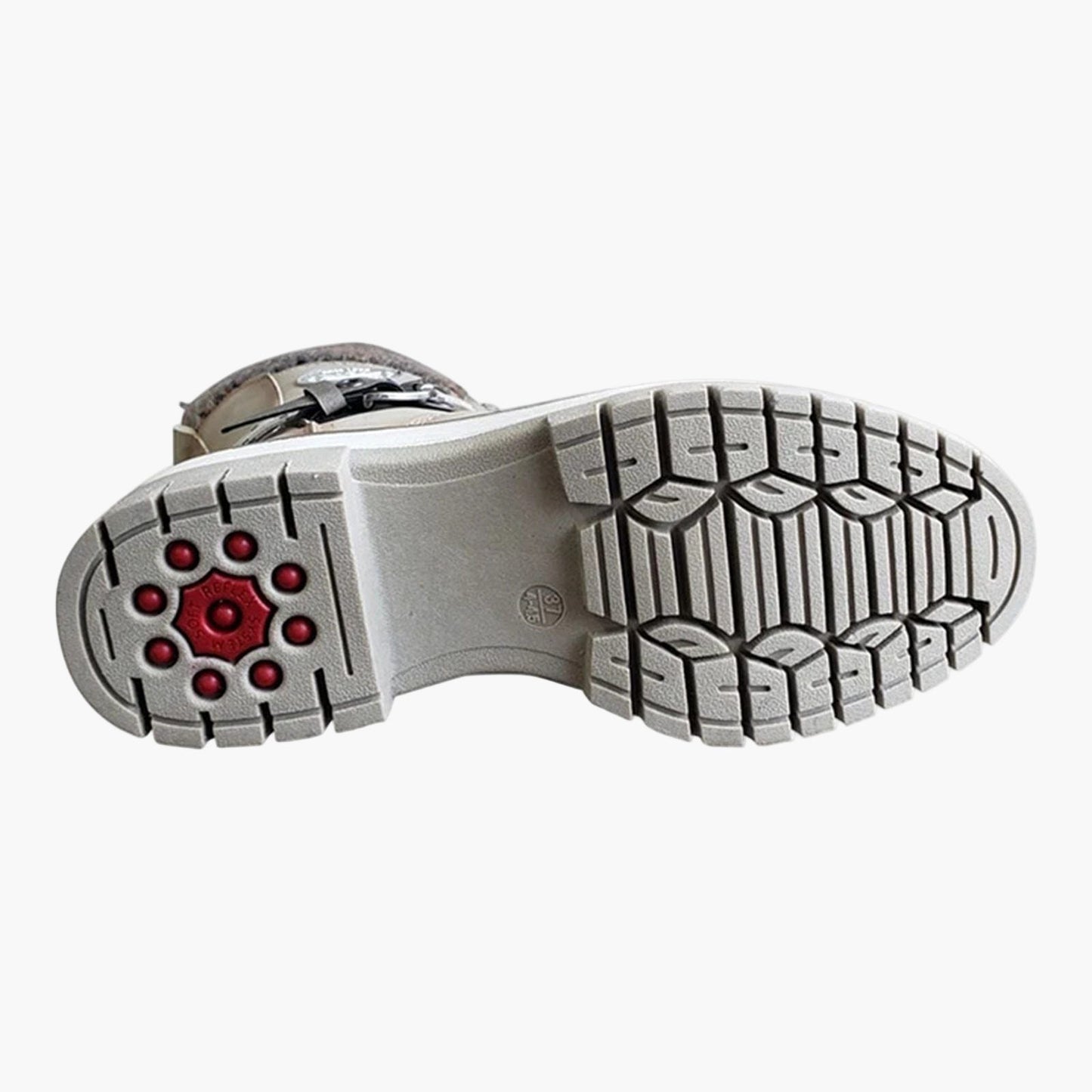 Women's Mid-Calf Knitted Casual Boots with Buckle - Stylish Outdoor Comfort Footwear