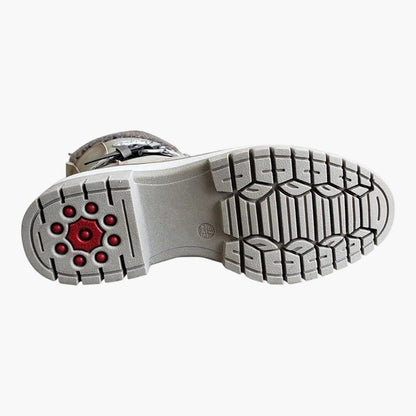 Women's Mid-Calf Knitted Casual Boots with Buckle - Stylish Outdoor Comfort Footwear