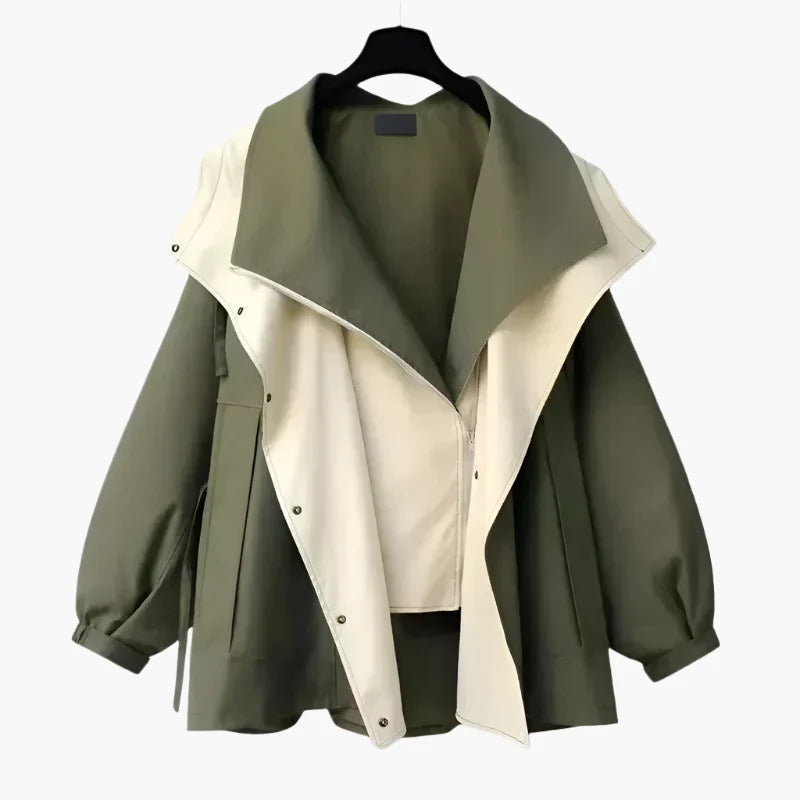 Women's Oversized Windbreaker Jacket Casual Layered Style
