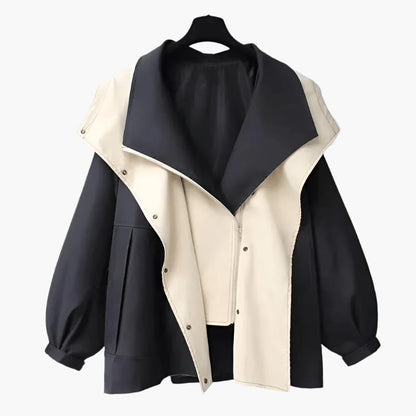 Women's Oversized Windbreaker Jacket Casual Layered Style