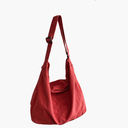 Women's Oversized Canvas Everyday Shoulder Bag – Casual Tote for Work, School & Outings