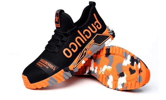 Men's Safety Work Sneakers – Lightweight Anti-Smash Steel Toe & Slip-Resistant Construction Shoes