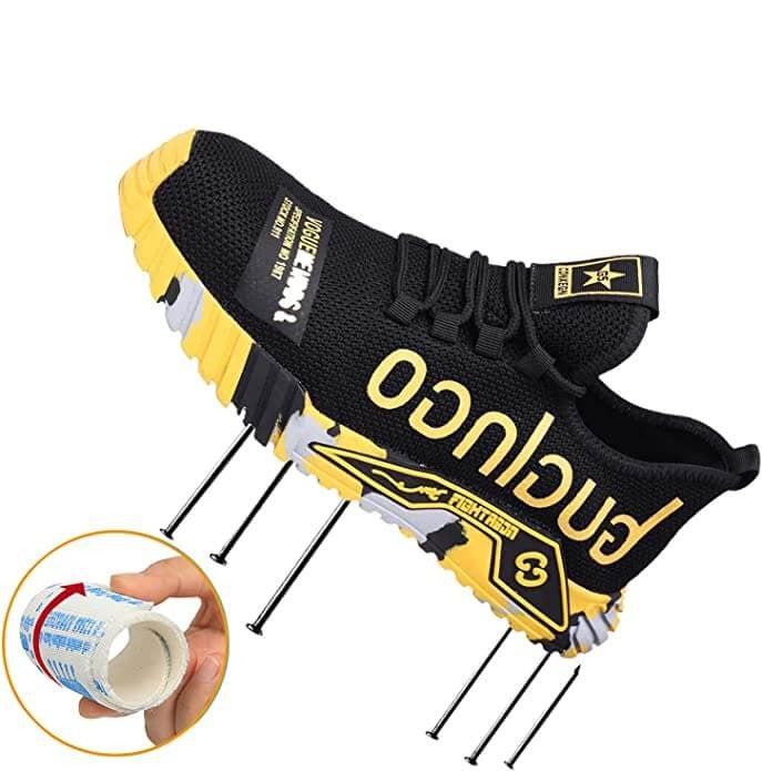 Men's Safety Work Sneakers – Lightweight Anti-Smash Steel Toe & Slip-Resistant Construction Shoes