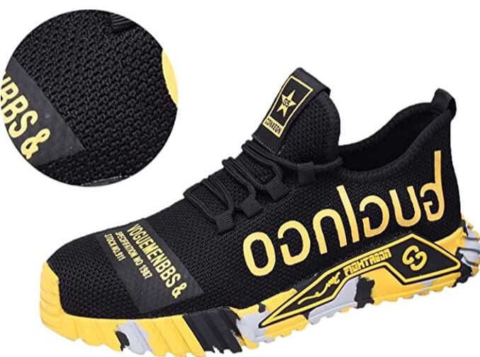 Men's Safety Work Sneakers – Lightweight Anti-Smash Steel Toe & Slip-Resistant Construction Shoes