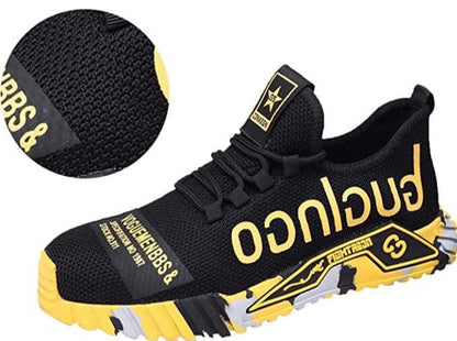 Men's Safety Work Sneakers – Lightweight Anti-Smash Steel Toe & Slip-Resistant Construction Shoes