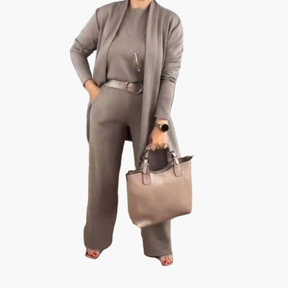 Women's Elegant 3-Piece Minimalist Suit Set for Office and Everyday Wear