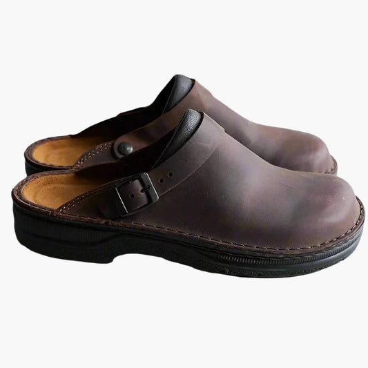 Men's Orthopedic Buckle Clogs Slip-On Comfort Shoes