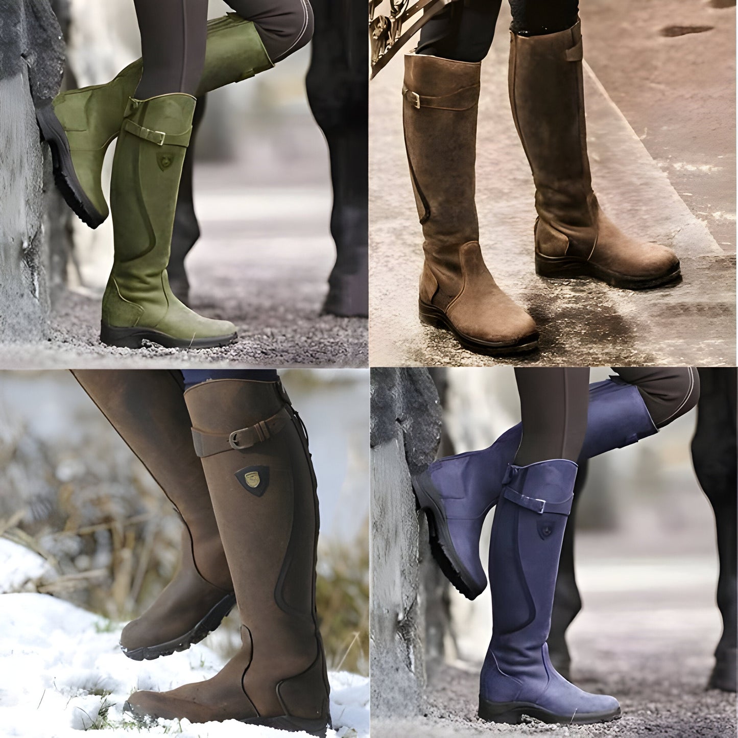 Women's Waterproof Outdoor Riding Boots – Lightweight All-Weather Equestrian Style