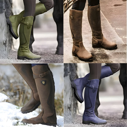 Women's Waterproof Outdoor Riding Boots – Lightweight All-Weather Equestrian Style