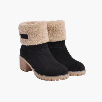 Women's Cozy Foldable Suede Winter Ankle Boots – Stylish All-Season Comfort