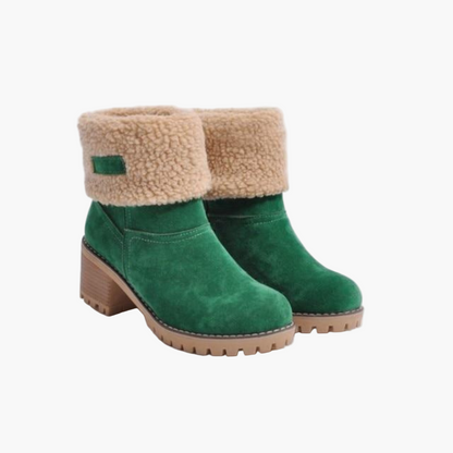 Women's Cozy Foldable Suede Winter Ankle Boots – Stylish All-Season Comfort