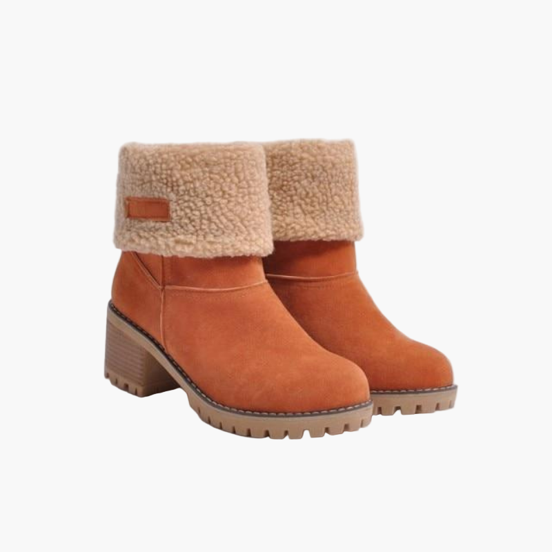Women's Cozy Foldable Suede Winter Ankle Boots – Stylish All-Season Comfort