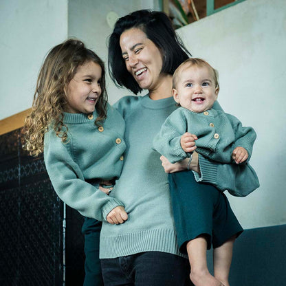 Unisex Kids' All-Season Woolly Cardigan – Cozy Knit Button-Up Sweater for Everyday Adventures