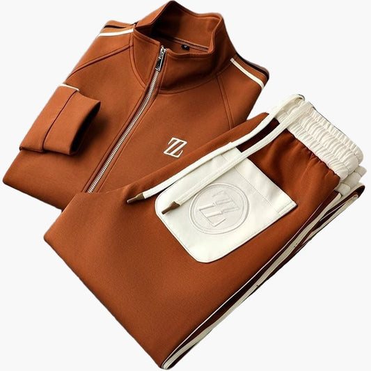 Men's Modern Athletic Tracksuit Set - 2-Piece Performance Sportwear